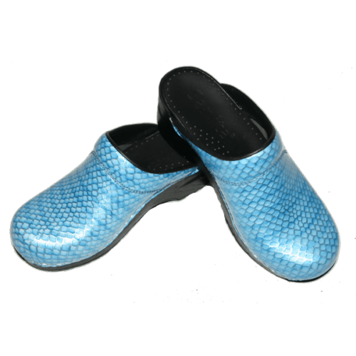Blue Snake Clogs